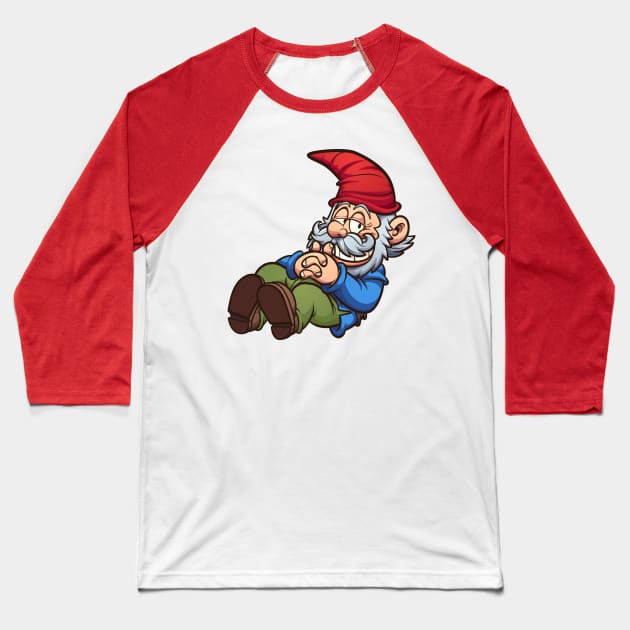 Garden gnome Baseball T-Shirt by memoangeles